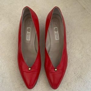 Vintage Gucci Red shoes 38.5